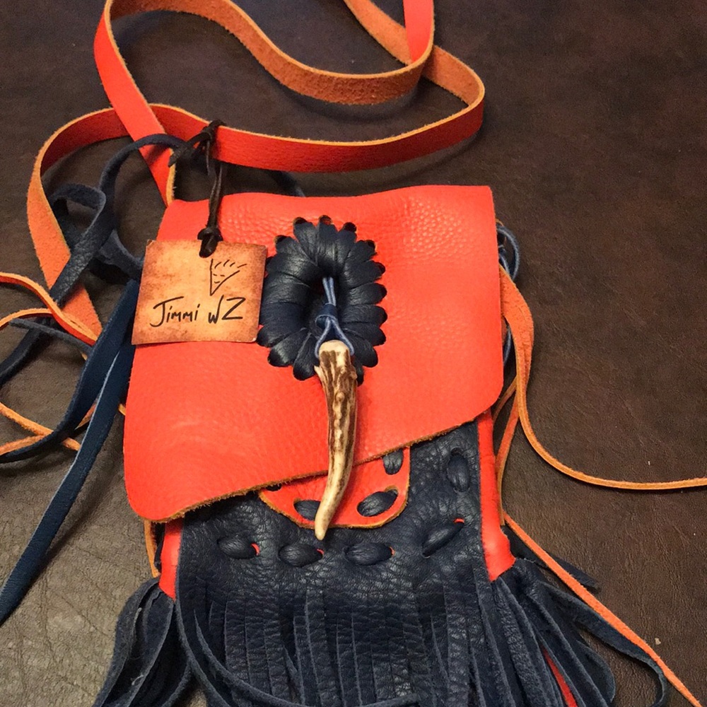 Jimmi wZ LEATHER purse NEW with tags hand stitched